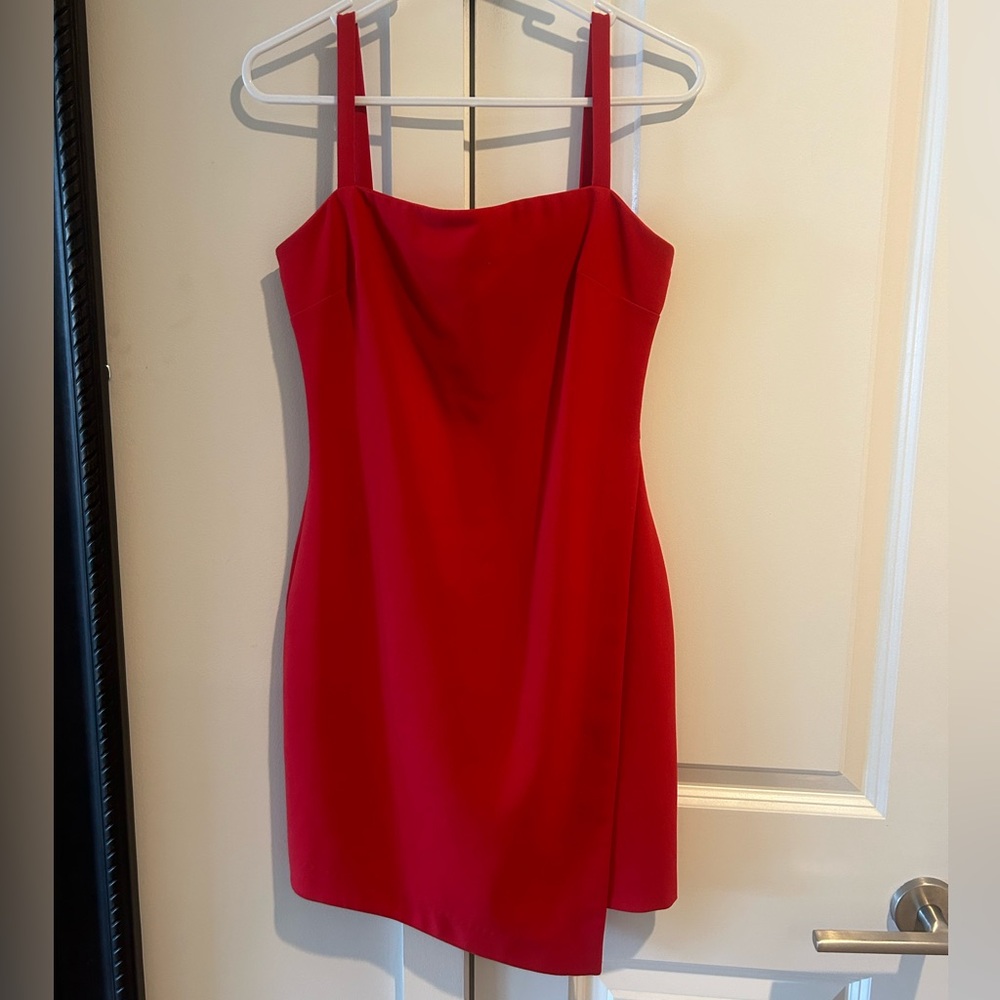 Likely Red Sleeveless Sheath Dress